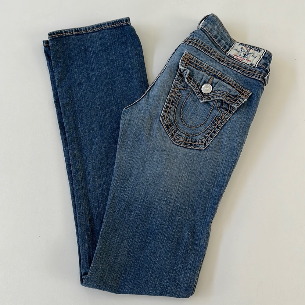 Women’s True Religion Straight-Leg Low-Rise Jeans  Size: 27